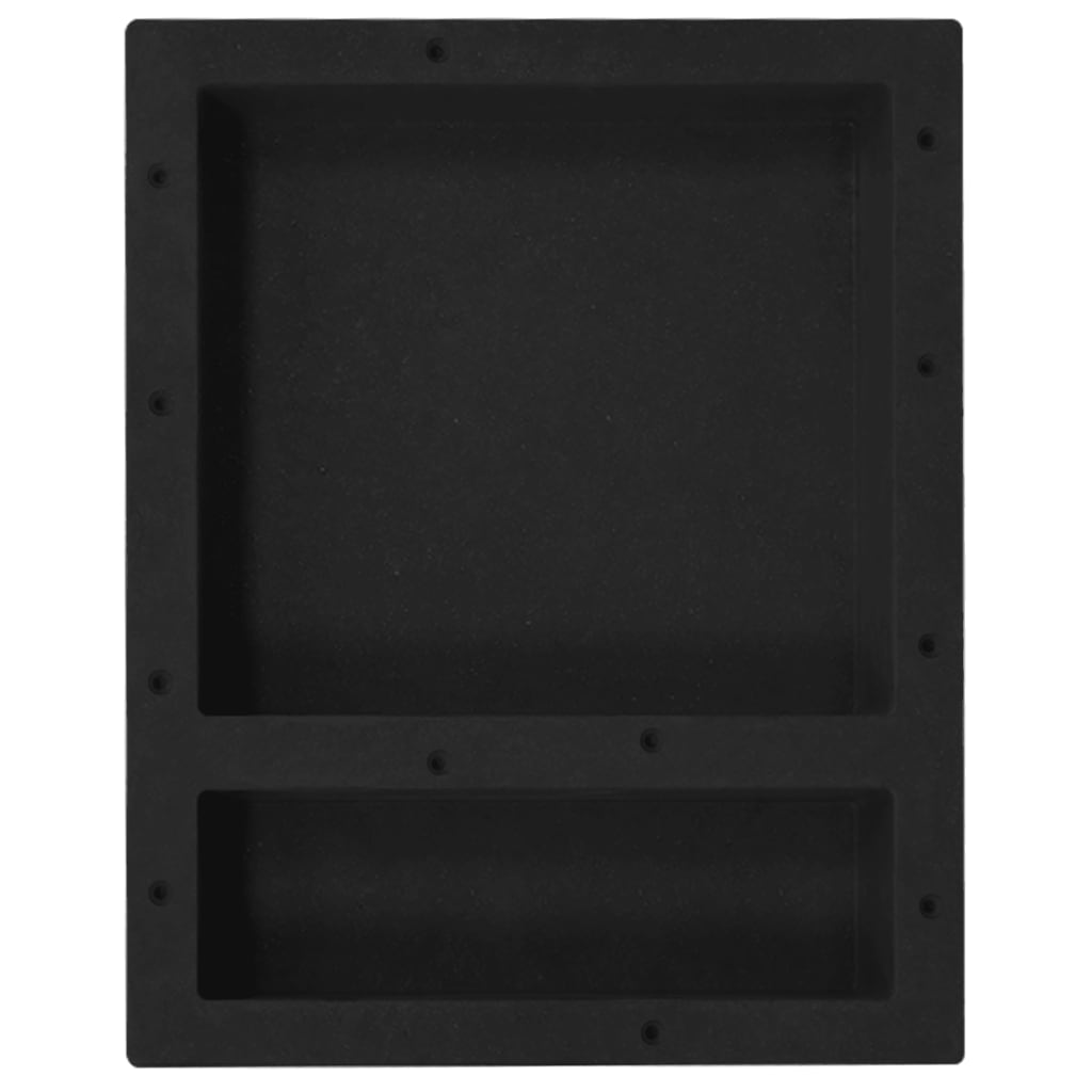 Douche vidaxl avec 2 compartiments 41x51x10 cm noir mat