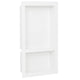 Douche vidaxl avec 2 compartiments 41x69x9 cm de haut blanc brillant