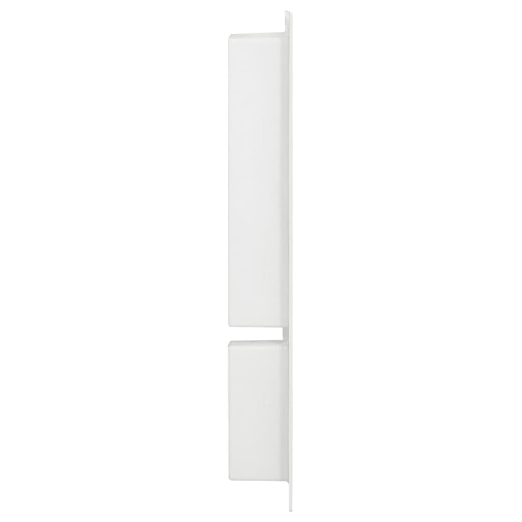 Douche vidaxl avec 2 compartiments 41x69x9 cm de haut blanc brillant