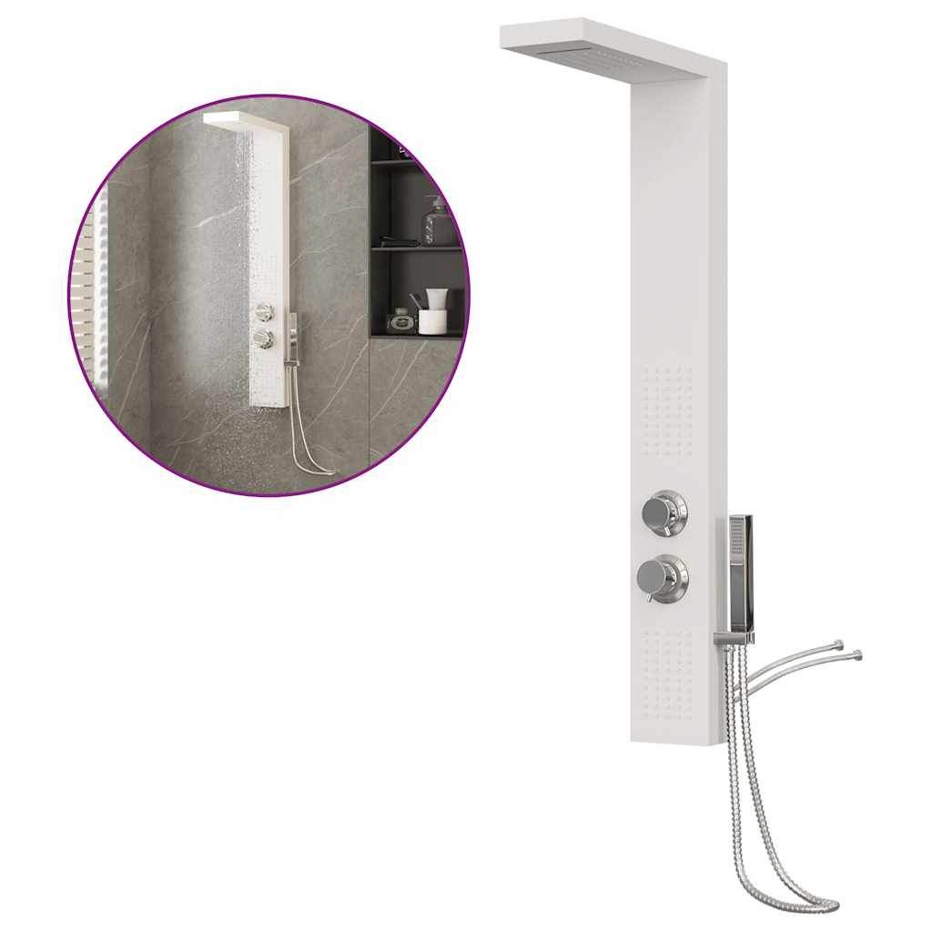 Système de panneaux de douche vidaxl aluminium blanc