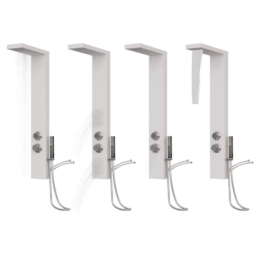 Système de panneaux de douche vidaxl aluminium blanc