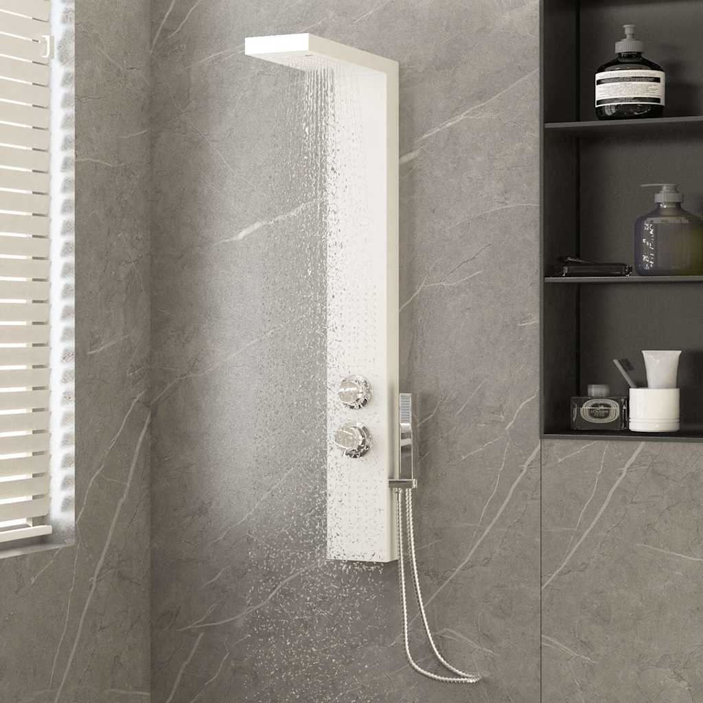 Système de panneaux de douche vidaxl aluminium blanc