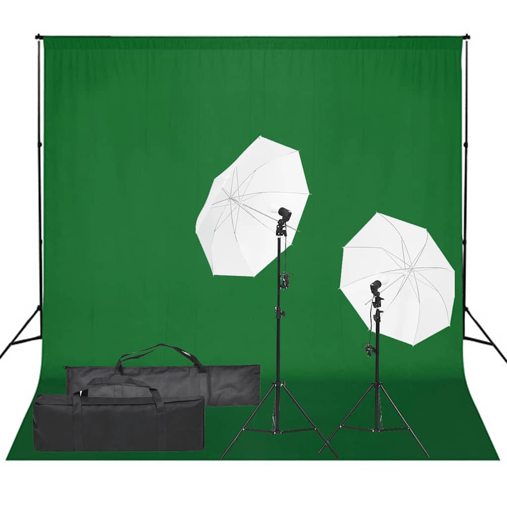 Ensemble de studio photo vidaxl avec ensemble d'éclairage et arrière-plan