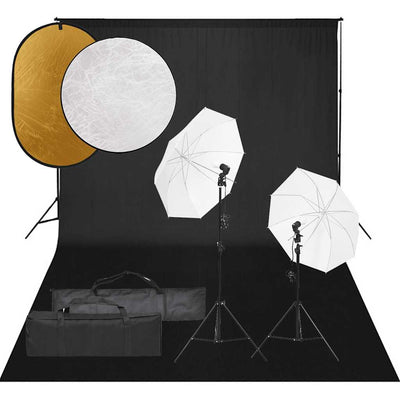 Ensemble de studio photo Vidaxl avec ensemble d'éclairage, arrière-plan et réflecteur
