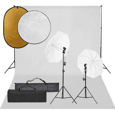 Ensemble de studio photo Vidaxl avec ensemble d'éclairage, arrière-plan et réflecteur