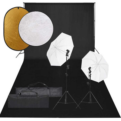 Ensemble de studio photo Vidaxl avec ensemble d'éclairage, arrière-plan et réflecteur