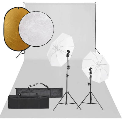 Ensemble de studio photo Vidaxl avec ensemble d'éclairage, arrière-plan et réflecteur