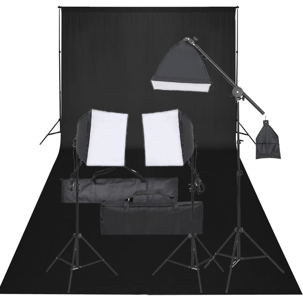 Ensemble de studio photo vidaxl avec ensemble d'éclairage et arrière-plan