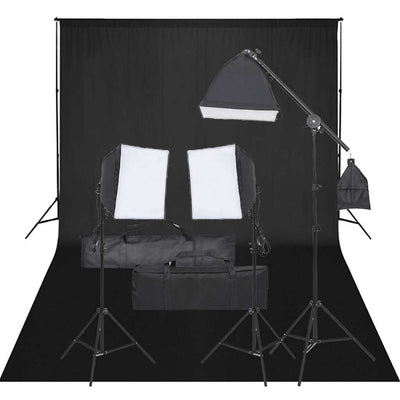 Ensemble de studio photo vidaxl avec ensemble d'éclairage et arrière-plan