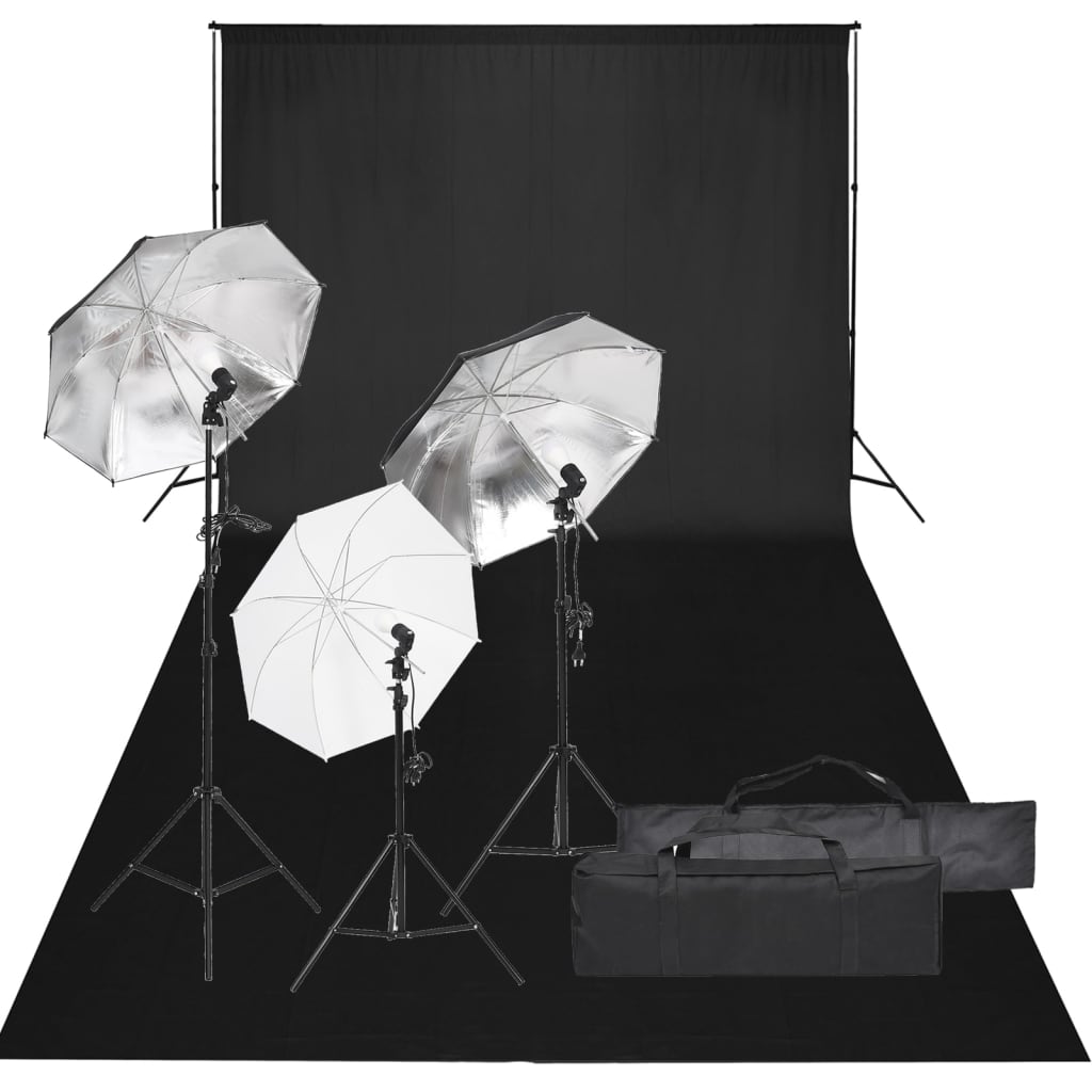 Ensemble de studio photo vidaxl avec ensemble d'éclairage et arrière-plan
