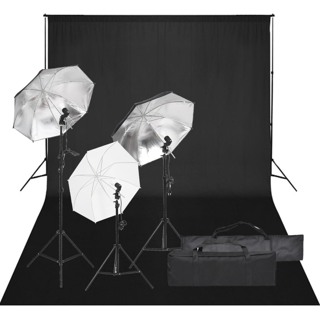 Ensemble de studio photo vidaxl avec ensemble d'éclairage et arrière-plan