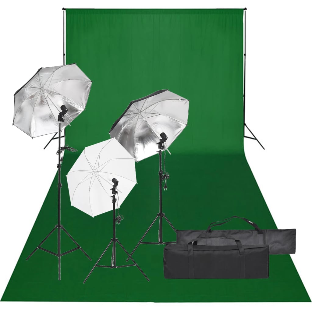 Ensemble de studio photo vidaxl avec ensemble d'éclairage et arrière-plan