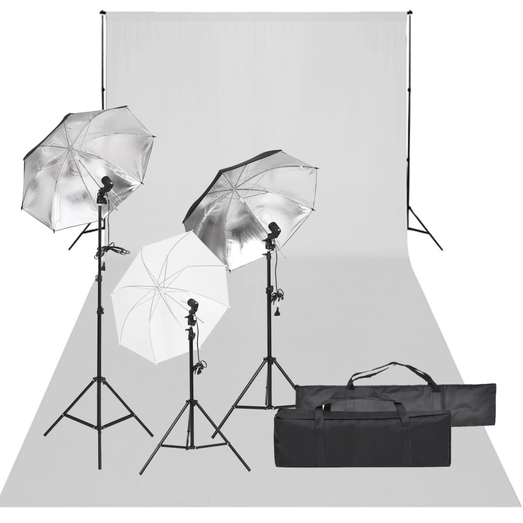 Ensemble de studio photo vidaxl avec ensemble d'éclairage et arrière-plan