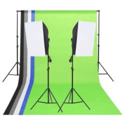 Ensemble de studio photo Vidaxl avec ensemble d'éclairage, arrière-plan et réflecteur