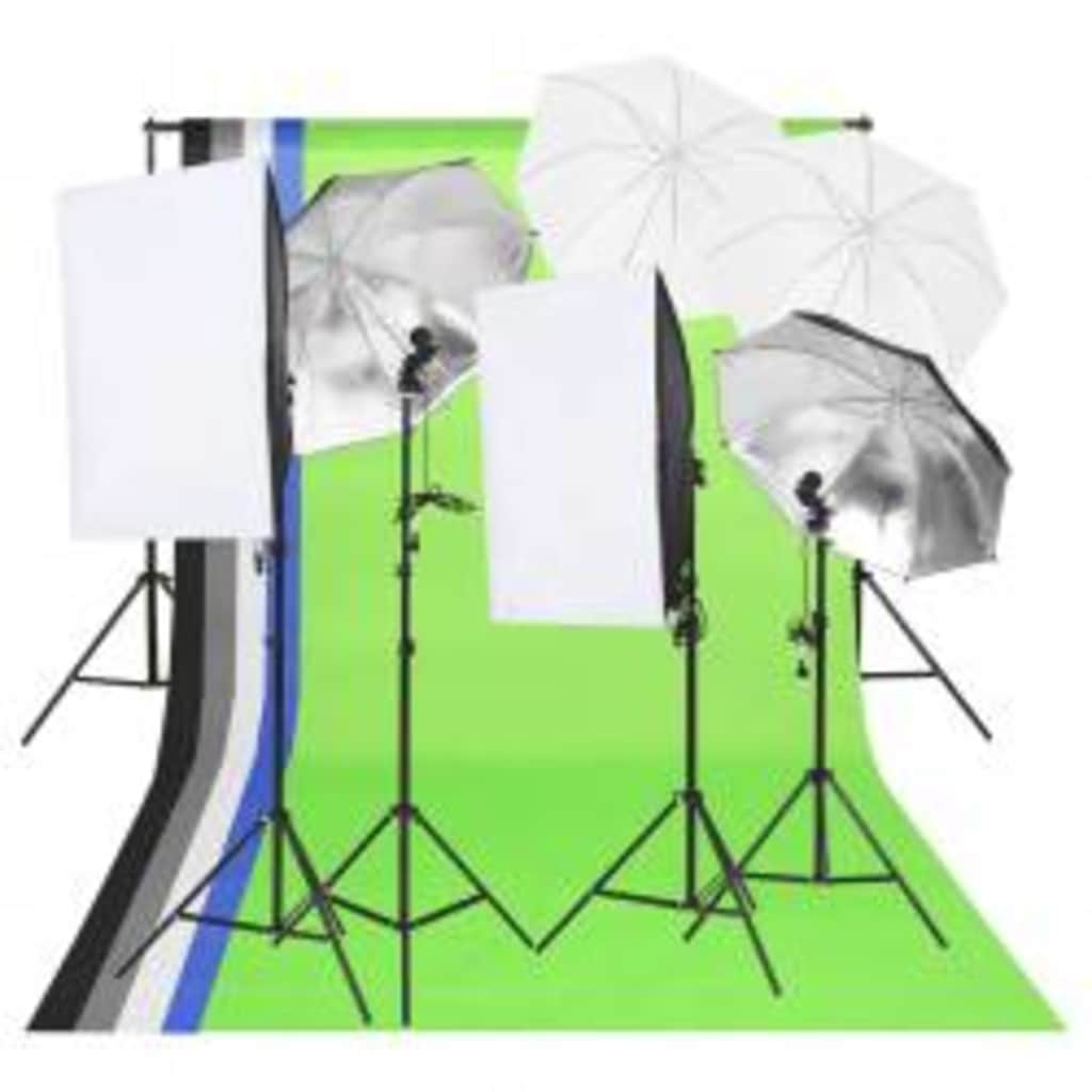 Ensemble de studio photo Vidaxl avec ensemble d'éclairage, arrière-plan et réflecteur