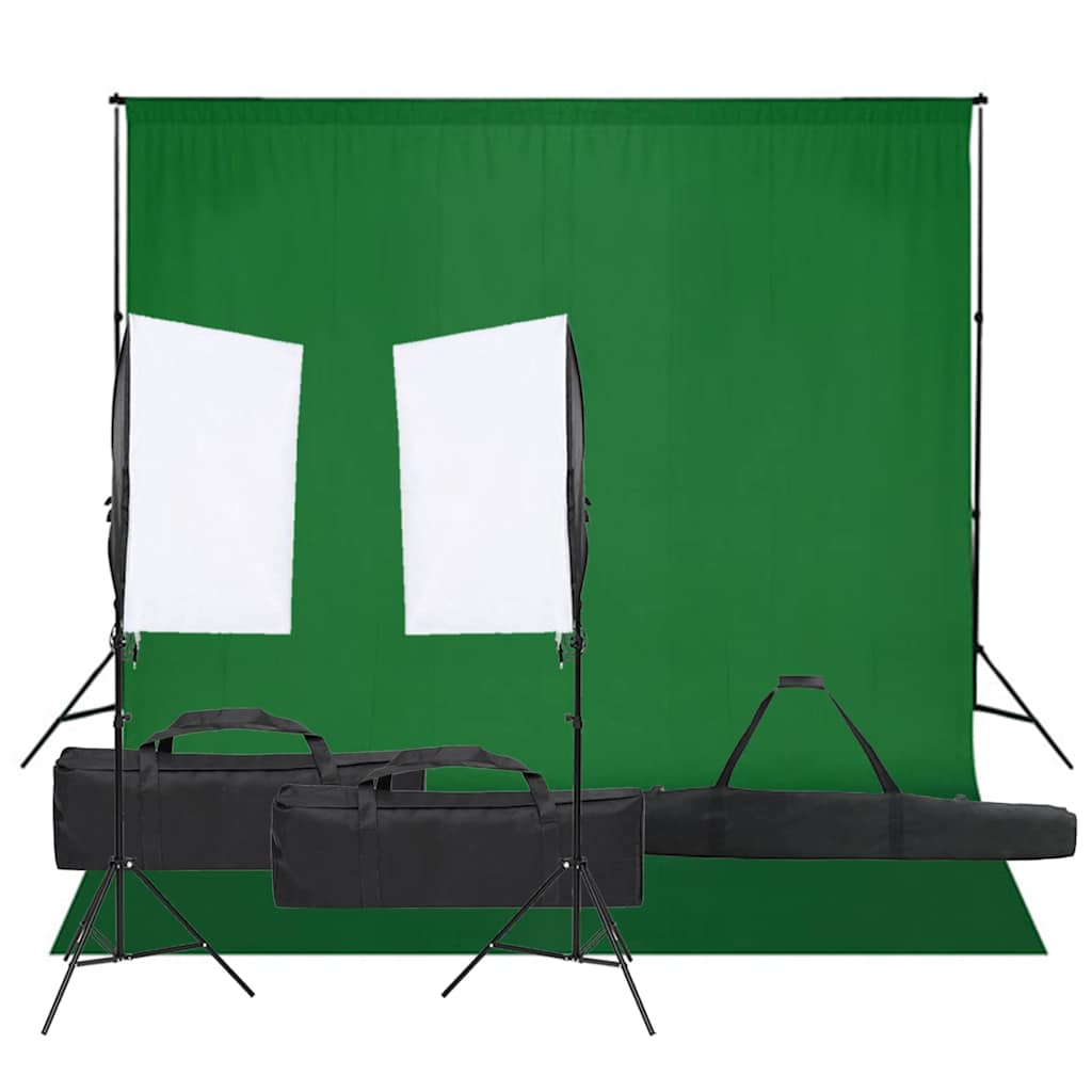 Ensemble de studio photo vidaxl avec ensemble d'éclairage et arrière-plan