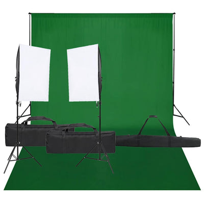 Ensemble de studio photo vidaxl avec ensemble d'éclairage et arrière-plan