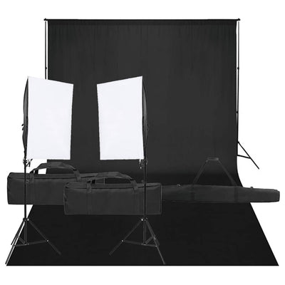 Ensemble de studio photo vidaxl avec ensemble d'éclairage et arrière-plan