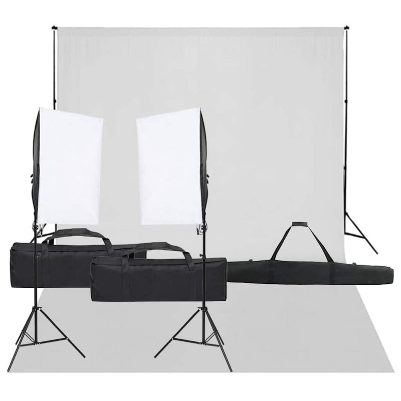 Ensemble de studio photo vidaxl avec ensemble d'éclairage et arrière-plan