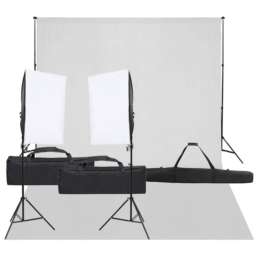 Ensemble de studio photo vidaxl avec ensemble d'éclairage et arrière-plan