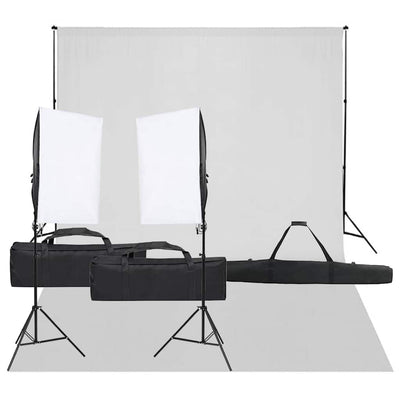 Ensemble de studio photo vidaxl avec ensemble d'éclairage et arrière-plan