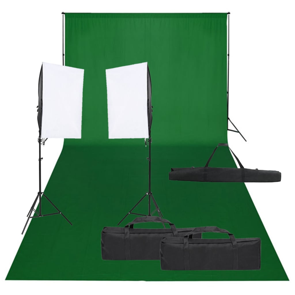 Ensemble de studio photo vidaxl avec ensemble d'éclairage et arrière-plan