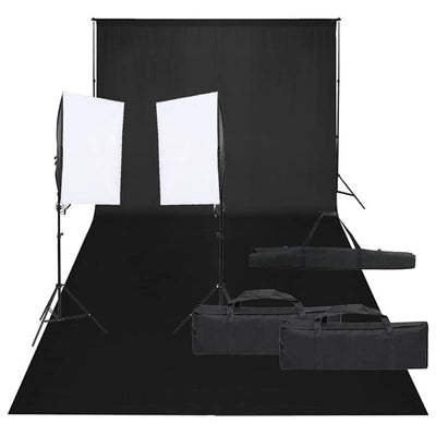 Ensemble de studio photo vidaxl avec ensemble d'éclairage et arrière-plan