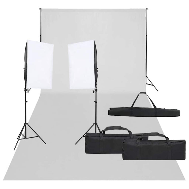 Ensemble de studio photo vidaxl avec ensemble d'éclairage et arrière-plan