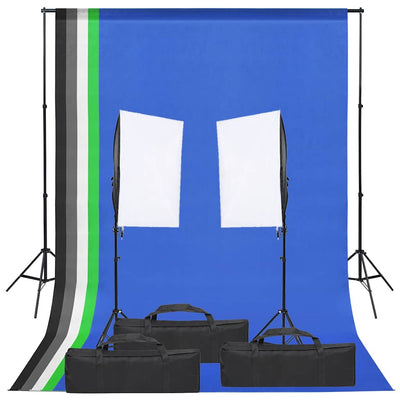 Ensemble de studio photo vidaxl avec ensemble d'éclairage et arrière-plan