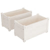 Jardinières vidaxl 2 ST 60x31x31 cm Pine solide blanc