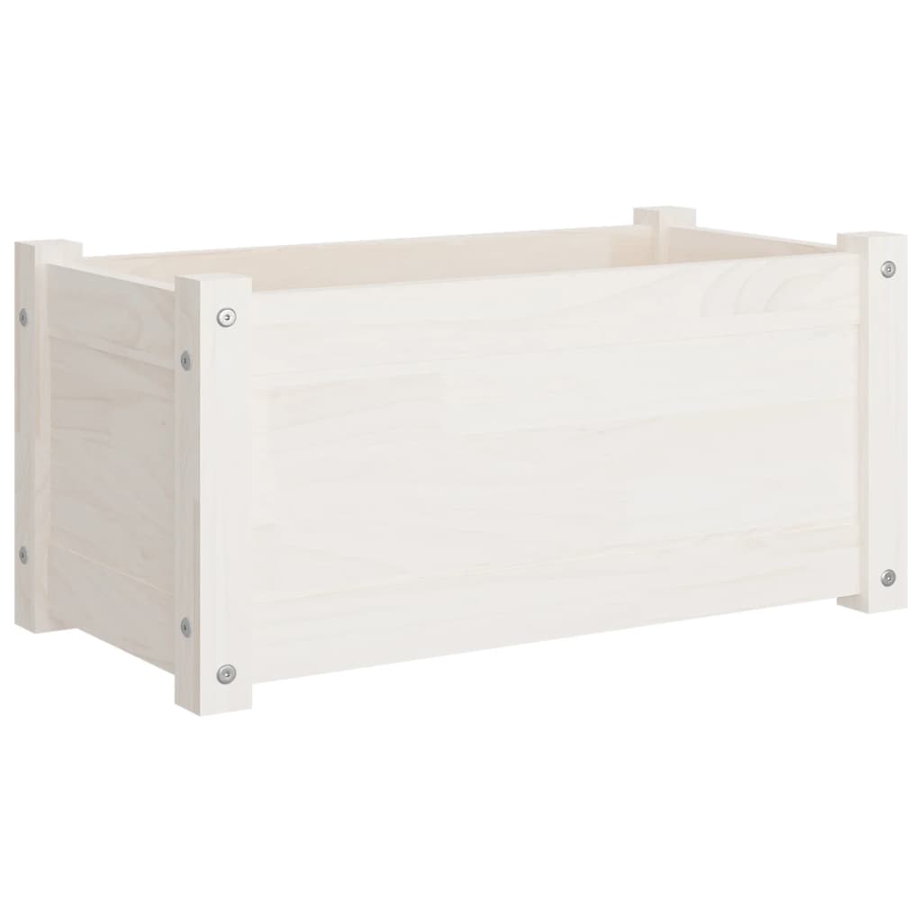 Jardinières vidaxl 2 ST 60x31x31 cm Pine solide blanc