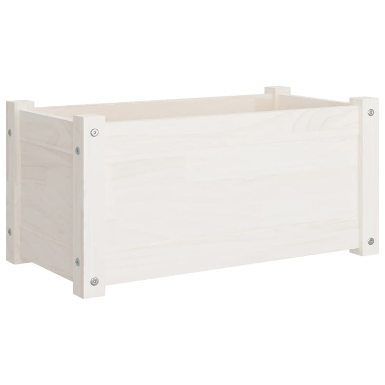 Jardinières vidaxl 2 ST 60x31x31 cm Pine solide blanc