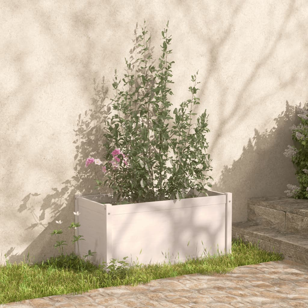 Jardinières vidaxl 2 ST 100x50x50 cm en pin solide blanc
