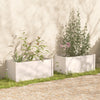 Jardinières vidaxl 2 ST 100x50x50 cm en pin solide blanc