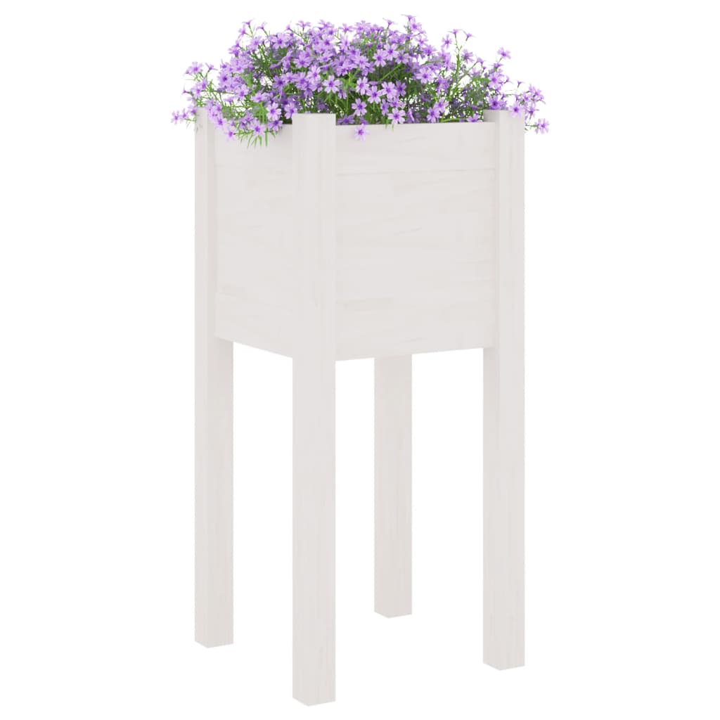 Vidaxl Planning Box 31x31x70 cm Pine solide blanc