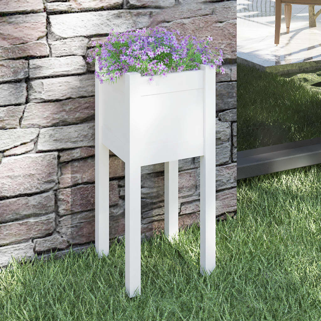 Vidaxl Planning Box 31x31x70 cm Pine solide blanc