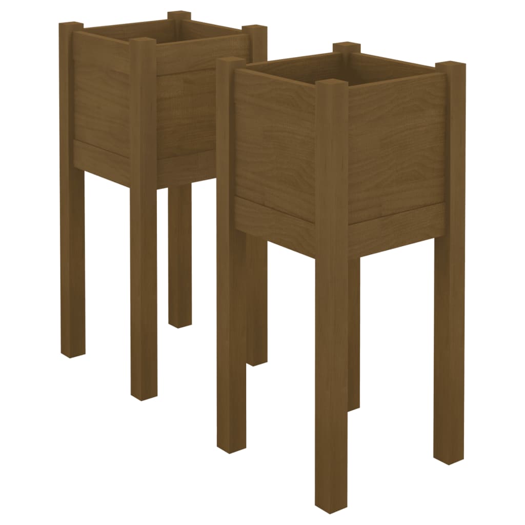 Jardinières vidaxl 2 pcs 31x31x70 cm