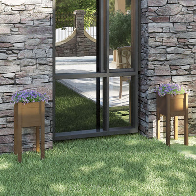 Jardinières vidaxl 2 pcs 31x31x70 cm