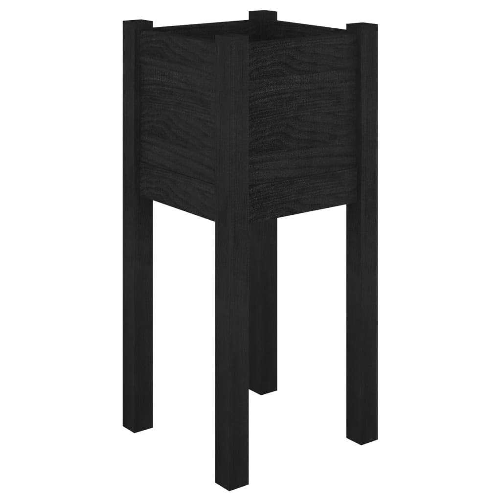 Vidaxl Planning Box 31x31x70 cm Pine solide noir