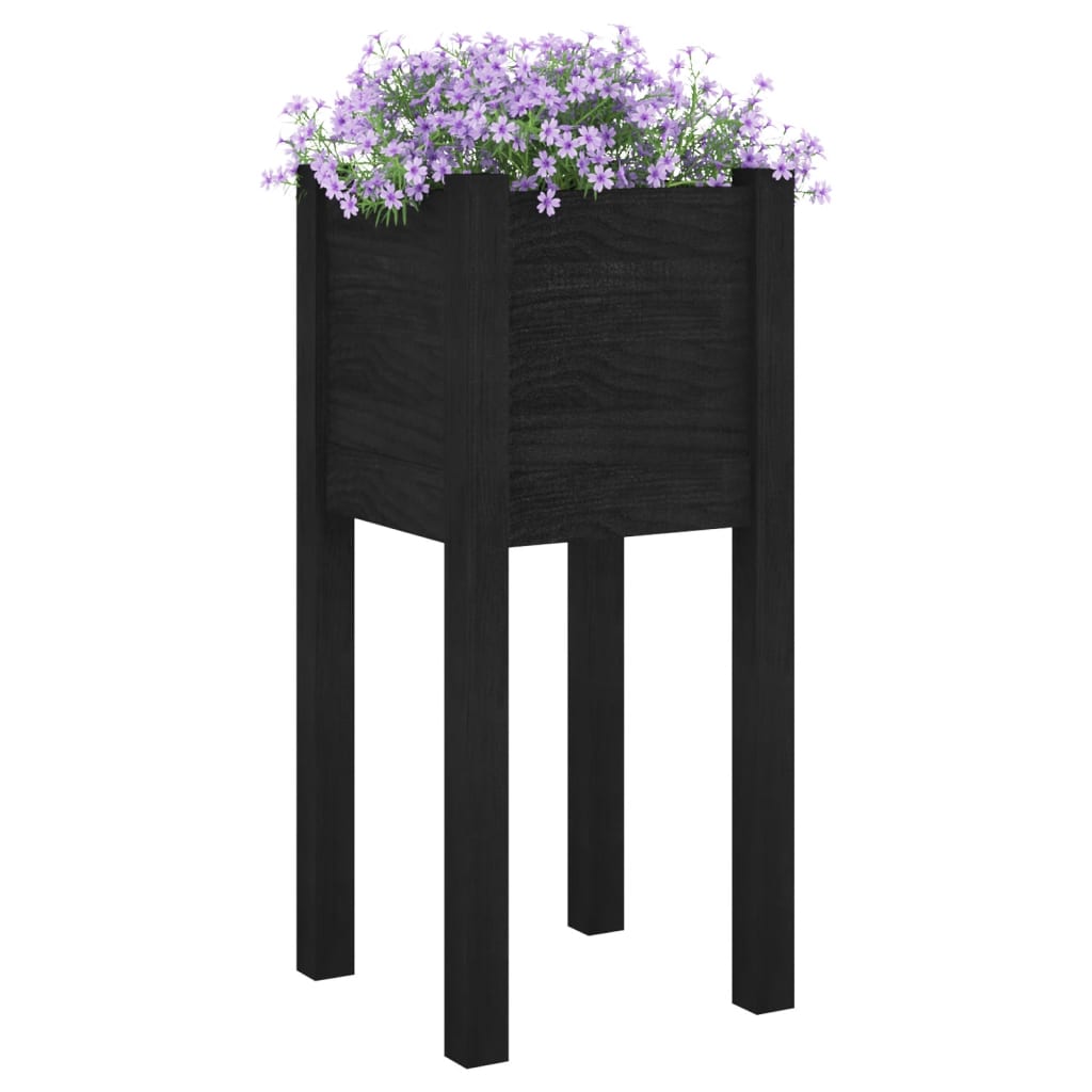 Vidaxl Planning Box 31x31x70 cm Pine solide noir