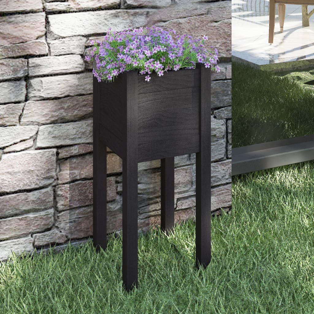 Vidaxl Planning Box 31x31x70 cm Pine solide noir