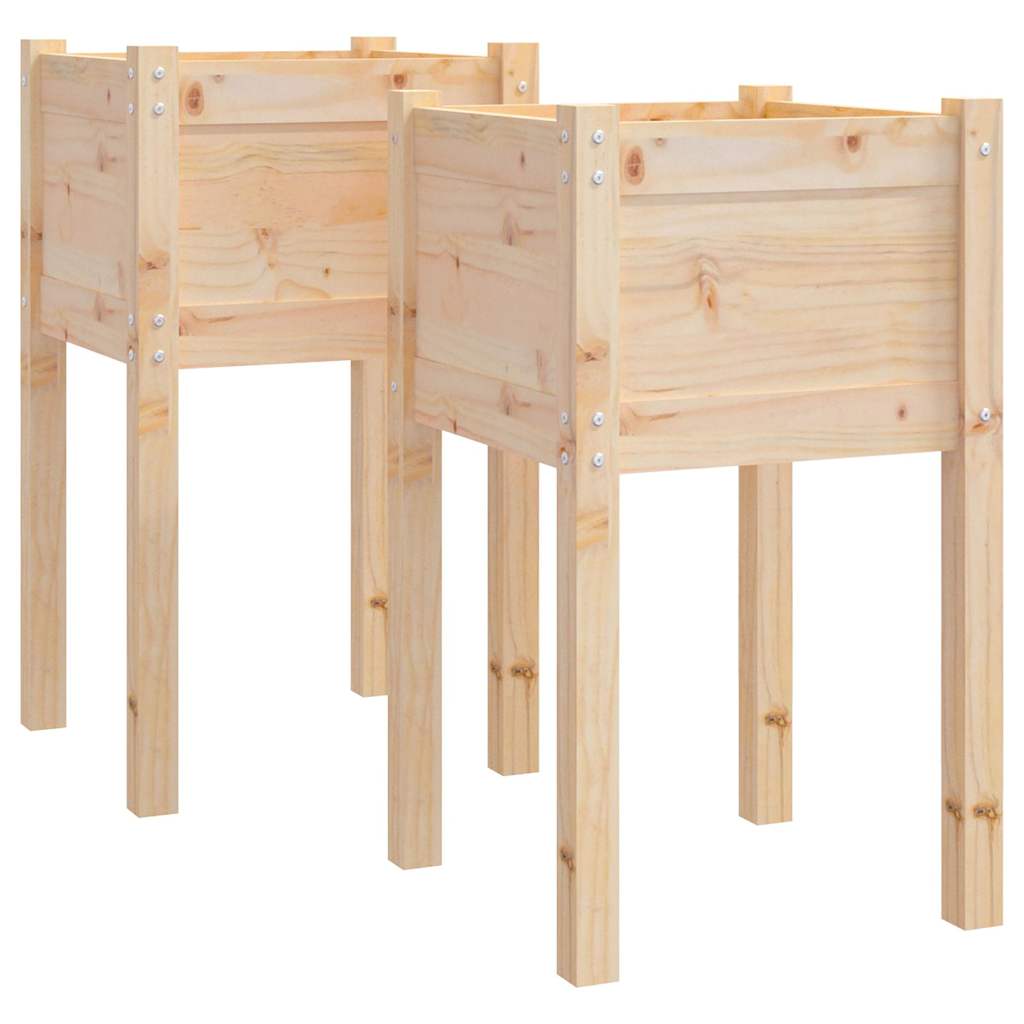 Vidaxl Planters 2 ST 40x40x70 cm Pine solide