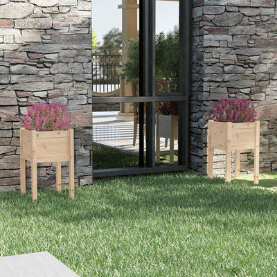 Vidaxl Planters 2 ST 40x40x70 cm Pine solide