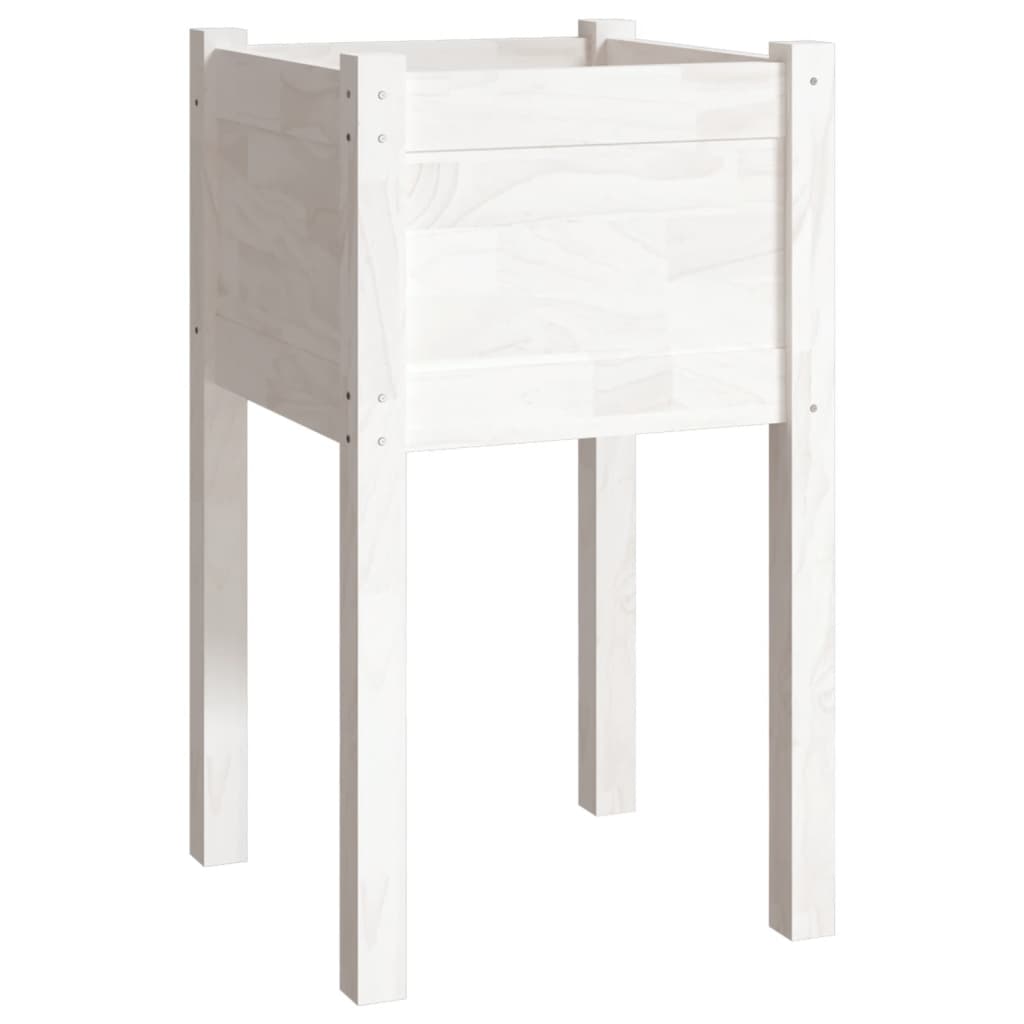 Boîte de planification Vidaxl 40x40x70 cm Pine solide blanc