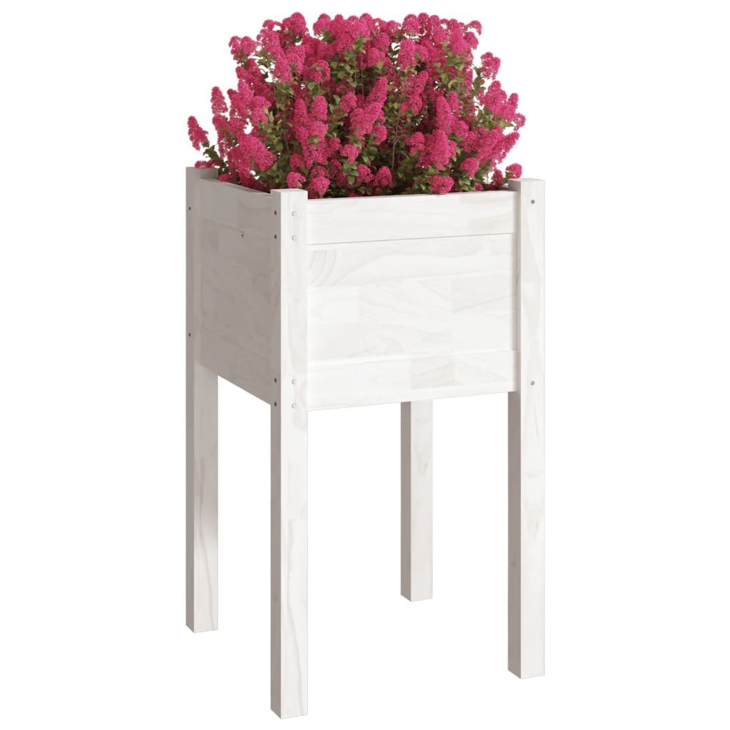 Boîte de planification Vidaxl 40x40x70 cm Pine solide blanc