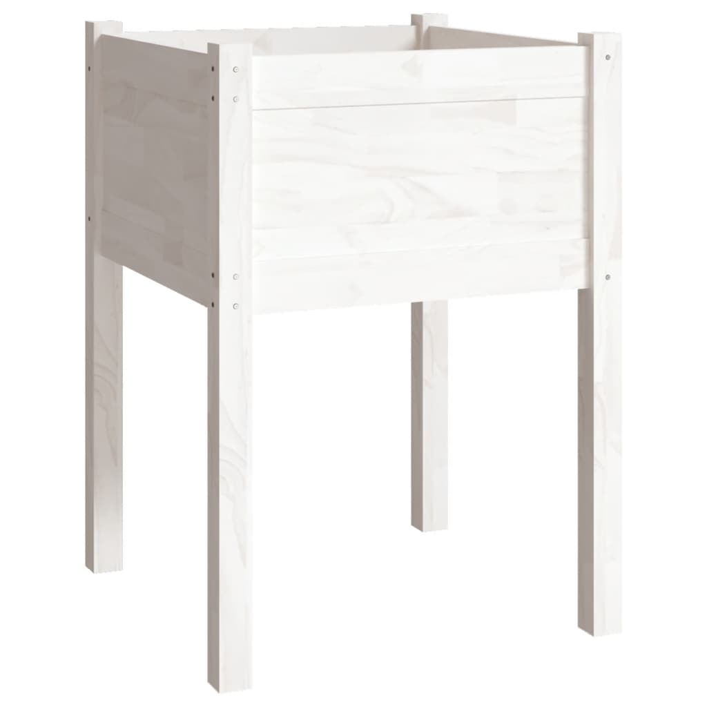 Boîte de planification Vidaxl 50x50x70 cm Pine solide blanc