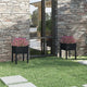 Jardinières vidaxl 2 ST 50x50x70 cm en pin solide noir