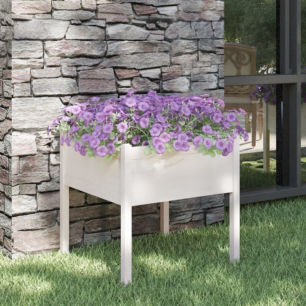 Vidaxl Planning Box 70x70x70 cm Pine solide blanc