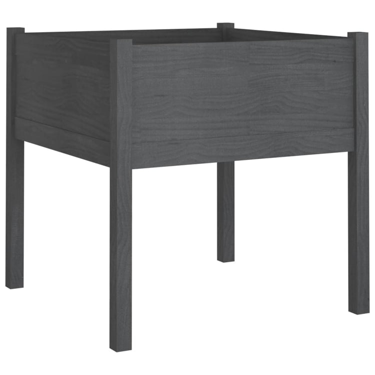 Boîte de planification Vidaxl 70x70x70 cm Gris de pin solide
