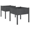 Vidaxl Plators 2 ST 70x70x70 cm Gris de pin solide